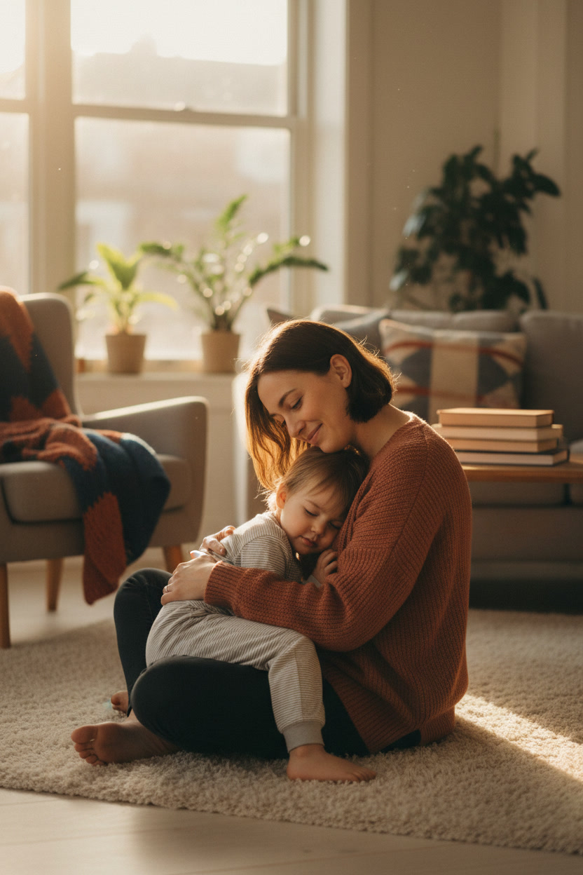 Parent and child reading together